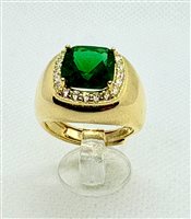 Anello Gioielleria Bencivenga Luca Donna in Argento Smeraldo sintetico ANAR-266VE - ANAR-266VE